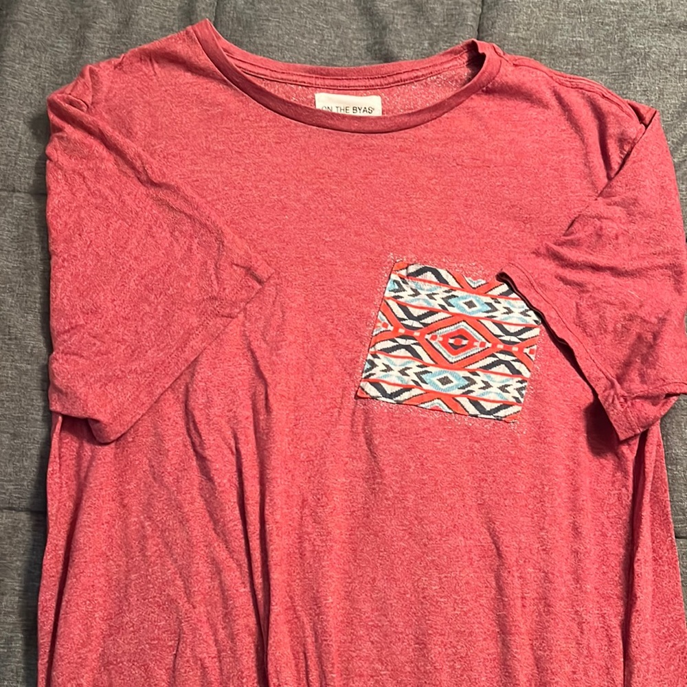 Red Pocket Tee